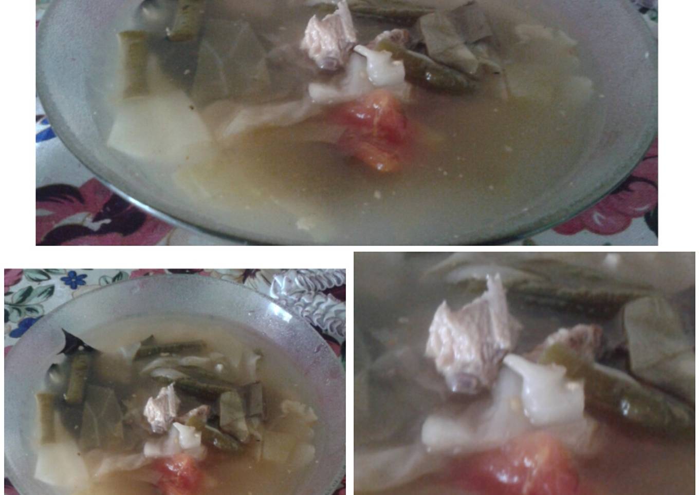 Ayam asam dengan sayuran tanpa asam