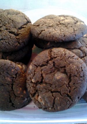 A picture of Chewy Double Chocolate Cookies Recipe.