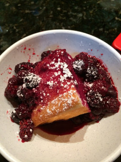 A picture of Triple Berry Compote Pound Cake.