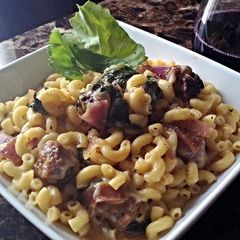 Hearty Sausage Onion Kale Pasta A picture of Hearty Sausage Onion Kale Pasta.