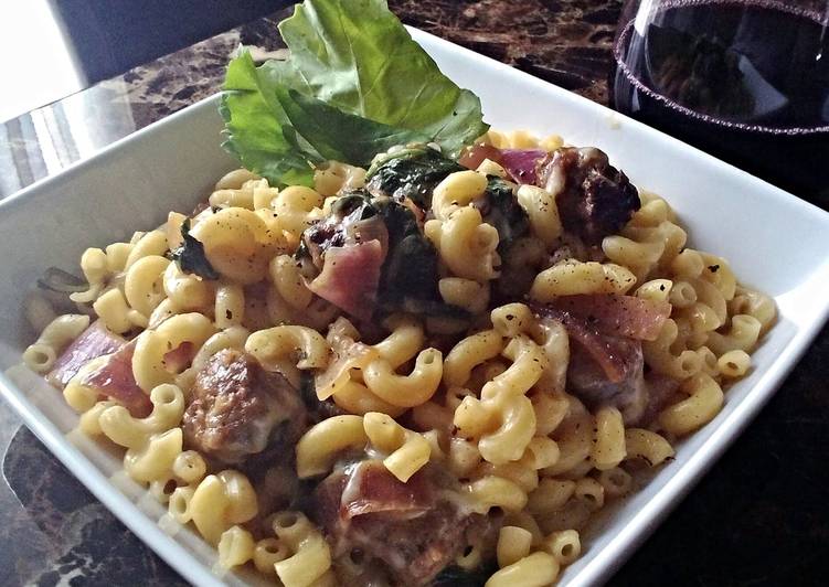 Simple Way to Make Super Quick Homemade Hearty Sausage Onion Kale Pasta