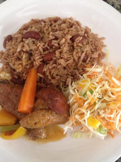 A picture of Brown stew chicken Jamaican style.