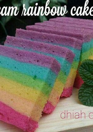 Foto resep Steam Rainbow Cake