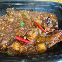 A picture of Crispy Pork Belly Binagoongan.
