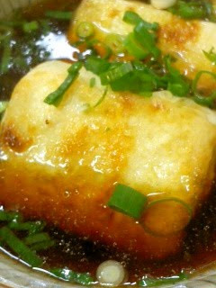 A picture of Easy Shallow-Fried Tofu with Mentsuyu.