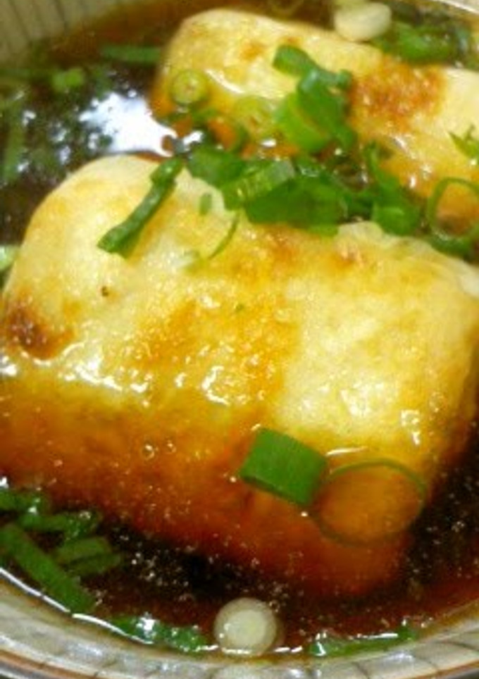 A picture of Easy Shallow-Fried Tofu with Mentsuyu.
