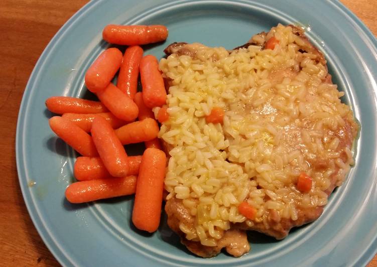 Steps to Prepare Favorite Ain&#39;t No Thang Pork Chops and Rice