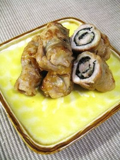 A picture of Pork, Nori and Cheese Rolls: For Bentos.