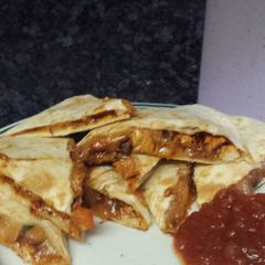 Easy chicken quesadillas A picture of Easy chicken quesadillas.