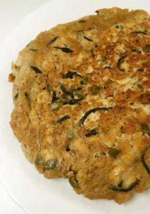 A picture of Crispy and Delicious Tofu Omelet.