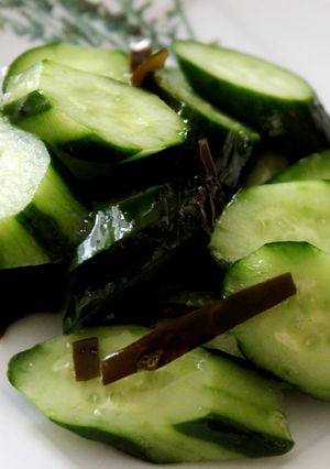 A picture of Easy! Lightly Pickled Cucumbers for Hanami and Bento.