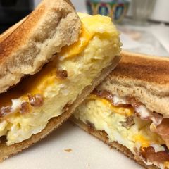 A picture of The humble bacon, egg, and cheese sandwich.