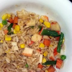 A picture of Crab vegetable stir fry.