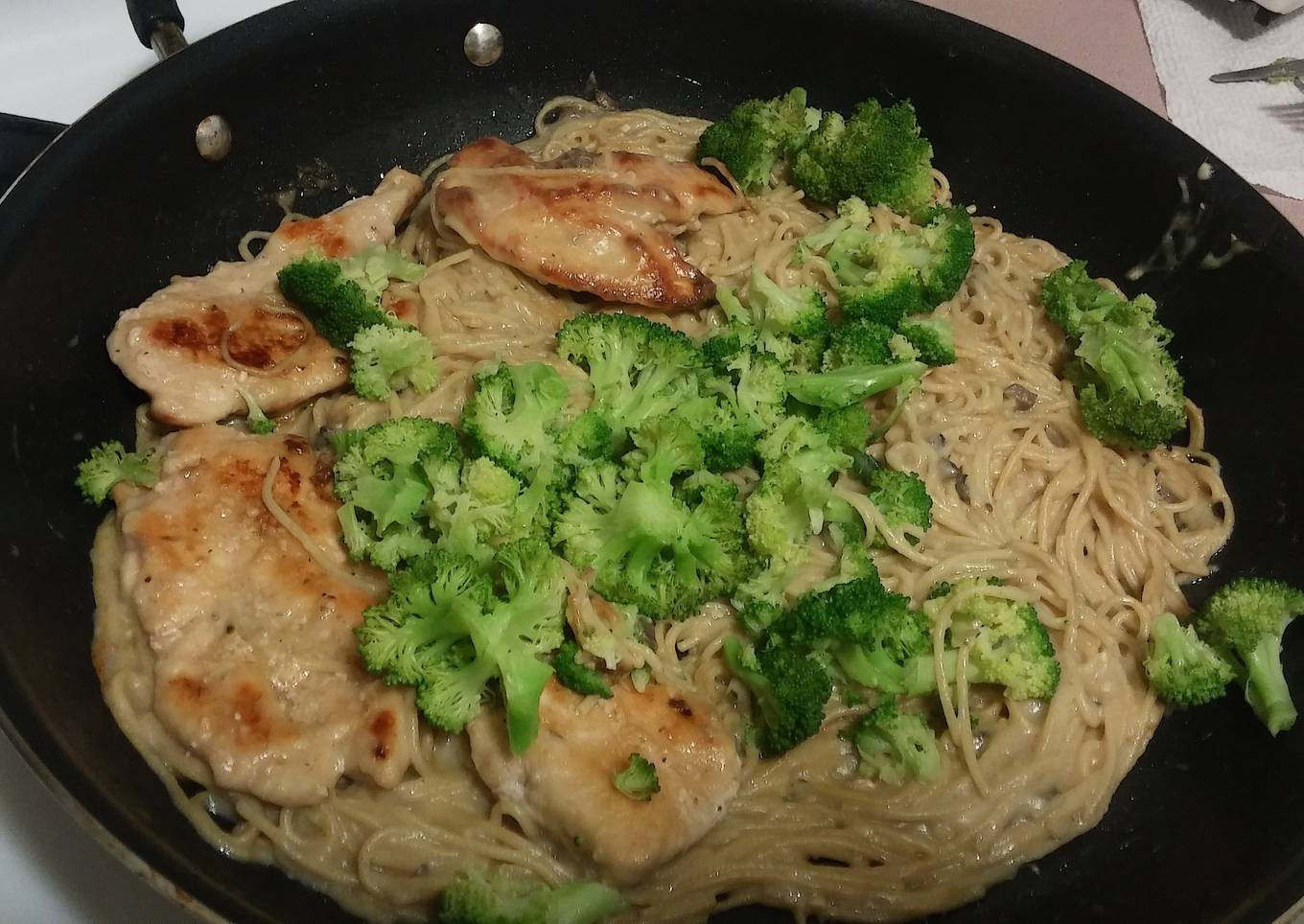 Cream of mushroom chicken pasta