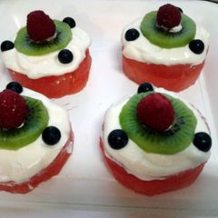 A picture of Ladybirds Watermelon Cup Cakes ..