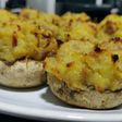 Champiñones rellenos de boniato y jamón crujiente