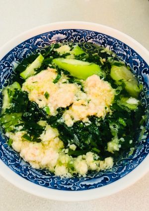 Hình của món Canh mồng tơi tôm lột.