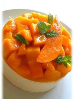 A picture of No-bake Mango Cheesecake.
