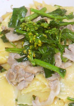 A picture of Nanohana & Butter Soy Sauce Pasta.