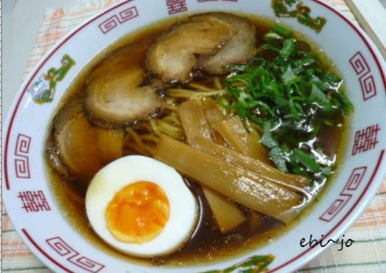 Recipe of Homemade Ramen Shop at Home (Soy Sauce Flavor)