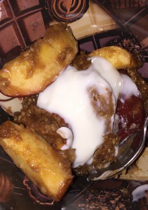A picture of Scrumptious Crock Pot Apple Crisp.