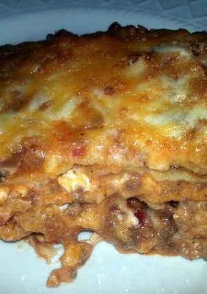 A picture of Cheesy Meat Lasagña.