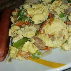 A picture of Scrambled Mushroom Eggs.