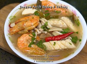 Gambar Tomyam Putih Udang Sotong (Tanpa Pes)