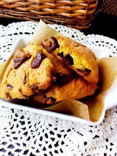 A picture of Crispy Chocolate Scones Made with Pancake Mix.
