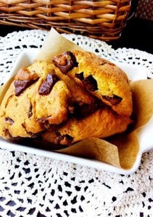 A picture of Crispy Chocolate Scones Made with Pancake Mix.