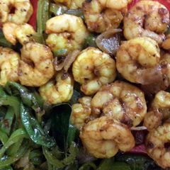 Butter Garlic Chilli Prawns A picture of Butter Garlic Chilli Prawns.