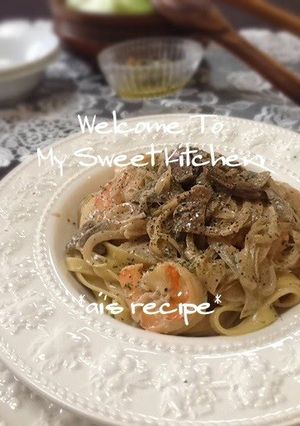 A picture of Authentic Porcini and Cream Pasta.