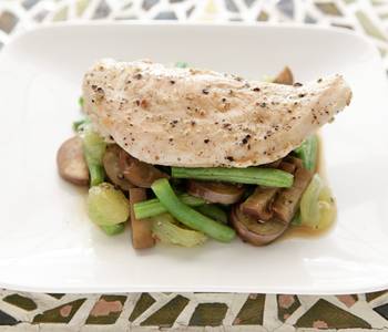 Best Recipe Pan Seared Chicken with Green Bean Japanese Eggplant and Muscadine Saut Practical Delicious