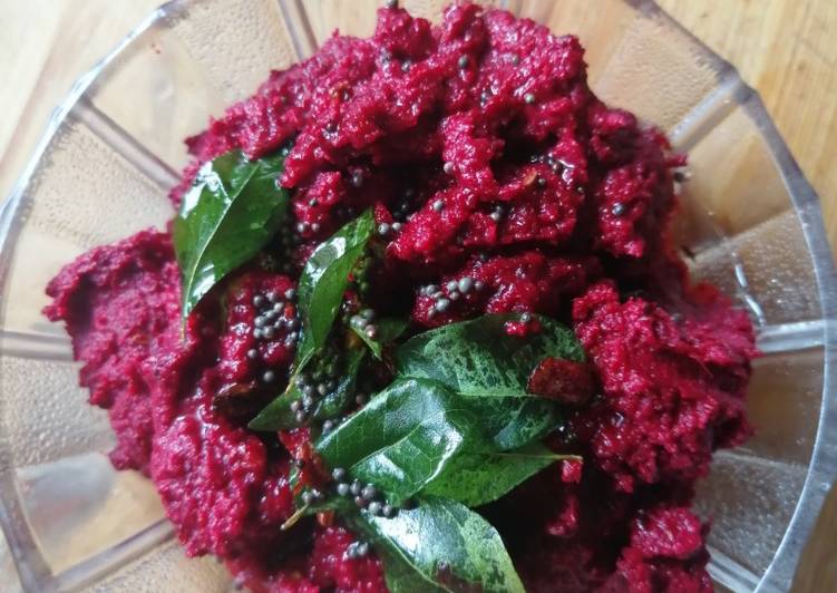 Steps to Prepare Speedy Beetroot chutney