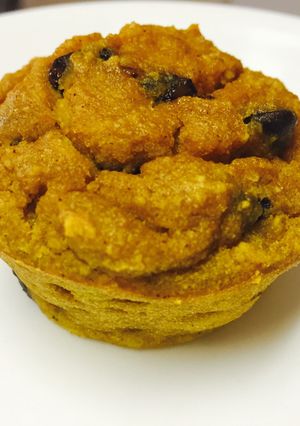 A picture of Gluten Free Pumpkin Chocolate Chip Muffins.