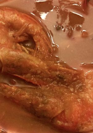 A picture of Shrimp soup.