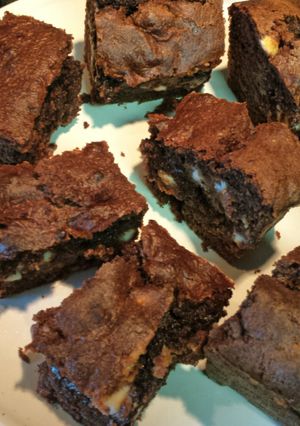 A picture of EasyPeanut Butter And White Chocolate Brownies By Chef Don.