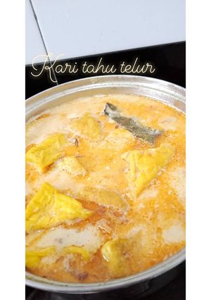 Foto resep 1. Kari tahu dan telur