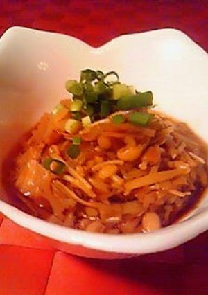 A picture of Super Easy! Slippery Homemade Nametake (Preserved Nametake Mushrooms).
