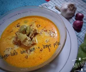Masakan Populer Lodeh labu siam + tempe petai Sedap