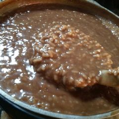 A picture of AMIEs Chocolate RICE Pudding (Champorado).