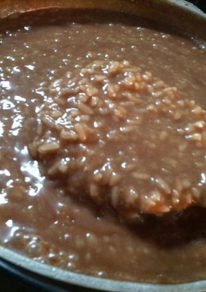 A picture of AMIEs Chocolate RICE Pudding (Champorado).