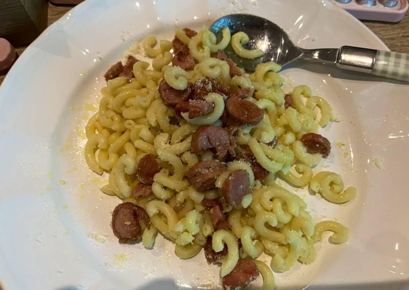 Fideuá con salchichas