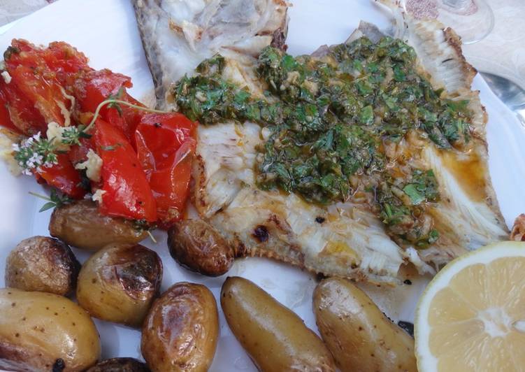 Turbot au barbecue sauce chermoula