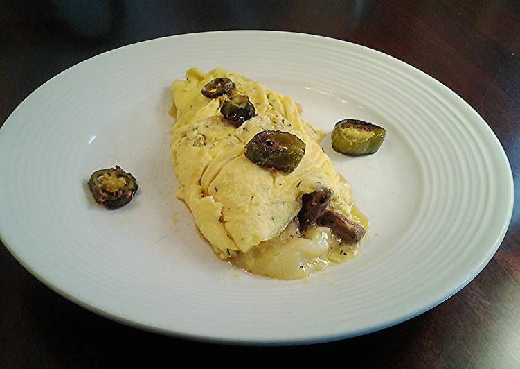 Recipe of Any-night-of-the-week Steak and Cheese Omelette