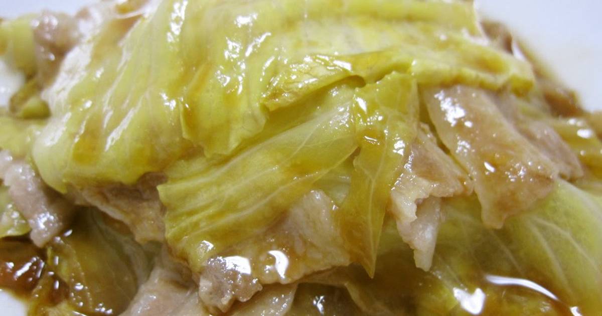 Layered and SteamCooked Cabbage and Pork with Oyster Sauce Recipe by