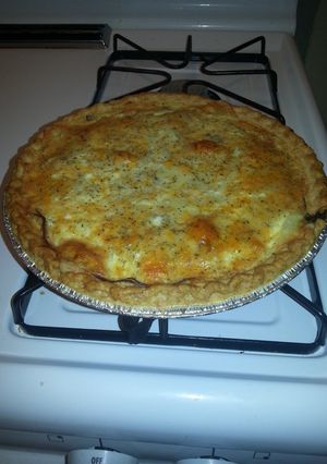 A picture of Spinach quiche.