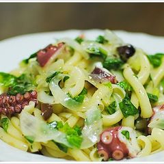 A picture of Chilled Octopus and Celery Pasta.
