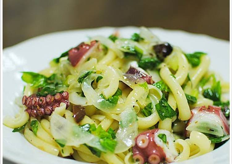 Easiest Way to Prepare Favorite Chilled Octopus and Celery Pasta
