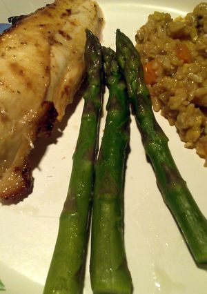A picture of Sesame Teriyaki Chicken Breast with Marsala Marinade.